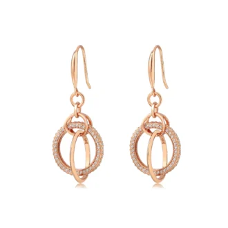 עגילים צמודים כסף עם חישוקים מעוטרים ביהלומים, עיצוב אלגנטי ומודרני לתכשיטים בסיטונאות.